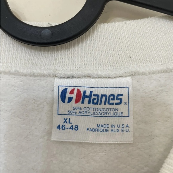 Hanes Kia Ora sweatshirt jumper graphic print white vintage Made in USA size XL - Picture 8 of 11